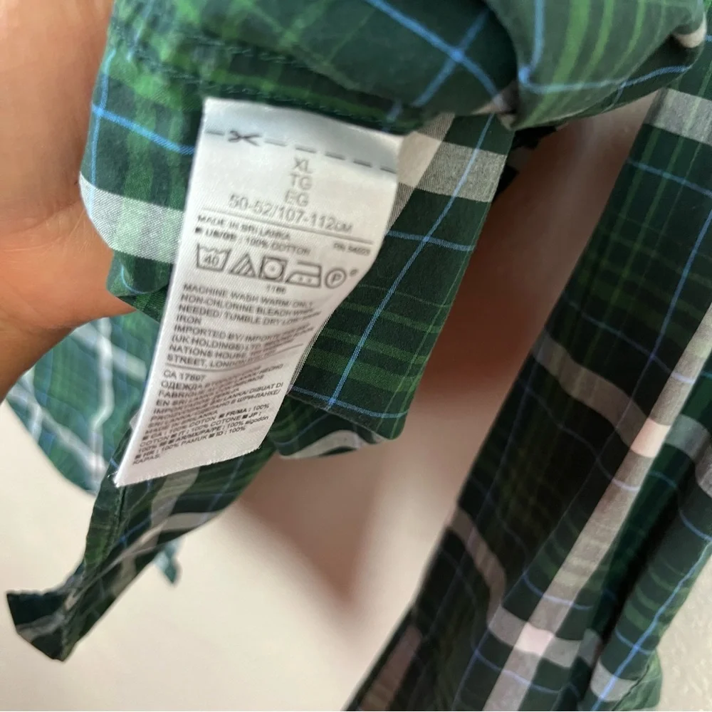 5 for‎ $30 Banana republic men long sleeve bottoms down multicolor plaid shirt